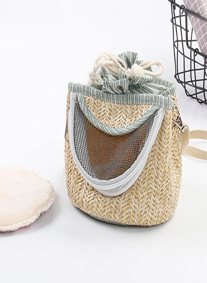 Naroote Hamster Carrier, Hamster Travel Carrier, Breathable Hamster Shoulder Bag with Long Detachable Shoulder Strap, for Hamster Hedgehog Sugar Glider Squirrel Gerbil (Green) - Image 1
