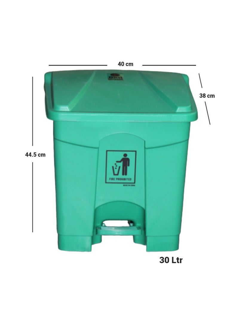 LACOT GENERAL TRADING LLC Lacot 30L Plastic Garbage Bin with Pedal, Step on Waste Bin - Green  - Image 2