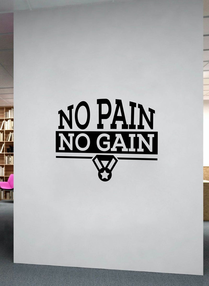 Spoil Your Wall No Pain No Gain Motivational Gym Quote Wall Decal - Wall Arts Home Décor - Wall Sticker, 70x50 cm by Spoil Your Wall  - Image 2