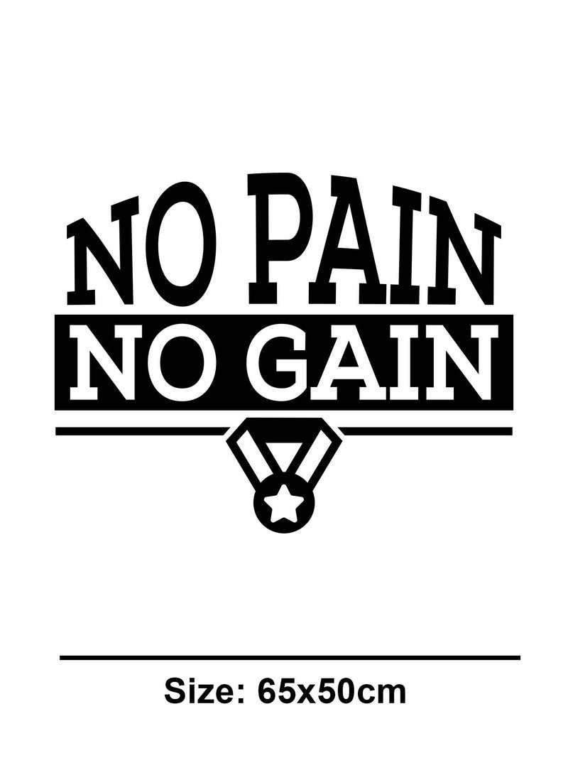 Spoil Your Wall No Pain No Gain Motivational Gym Quote Wall Decal - Wall Arts Home Décor - Wall Sticker, 70x50 cm by Spoil Your Wall  - Image 3
