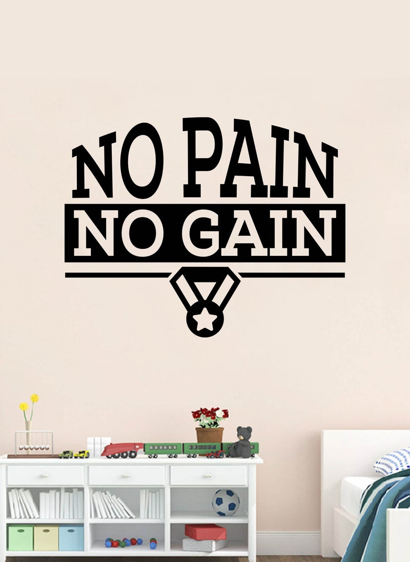 Spoil Your Wall No Pain No Gain Motivational Gym Quote Wall Decal - Wall Arts Home Décor - Wall Sticker, 70x50 cm by Spoil Your Wall  - Image 1