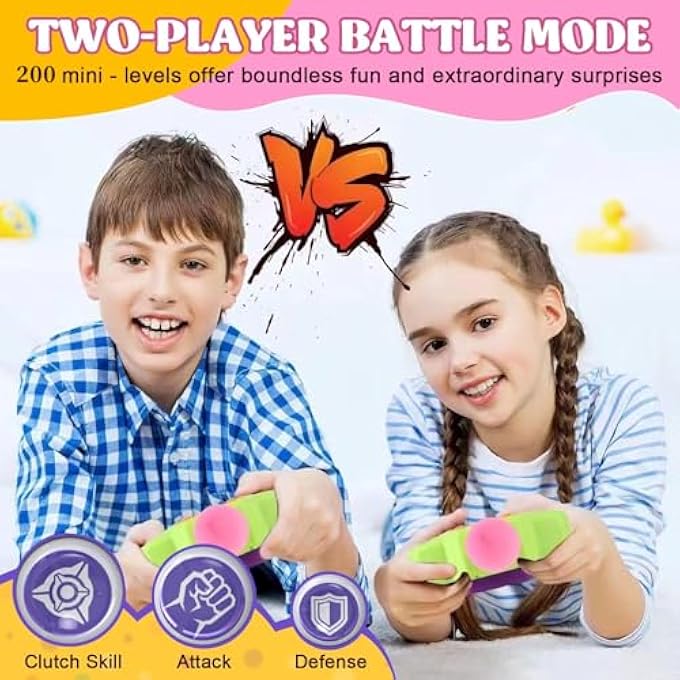 TOYS AND GAMES 2 PCS HANDHELD SPEED PUSHING GAME MACHINE WITH BALLOONS 2-PLAYER FIDGET TOYS AND GAME LIGHT UP QUICK PUSH GAMES FAST PUSH PUZZLE GAMES CONSOLE FOR 8 9 10 11 12+ YEARS OLD KIDS ADULTS - Image 2