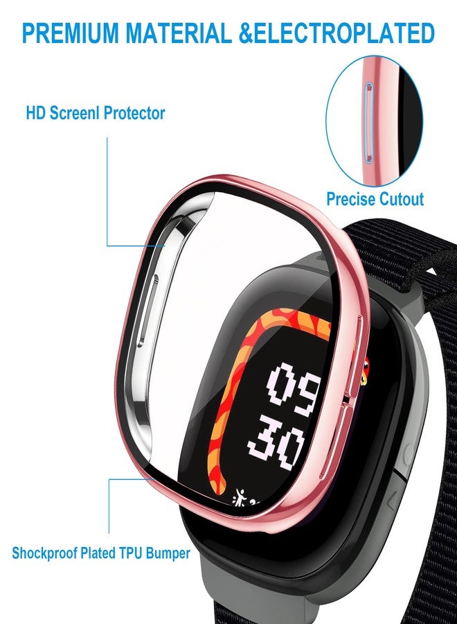 مجموعة واقيات شاشة من 8 قطع من Tiorecime لساعة Fitbit Google Ace LTE، غطاء TPU ناعم مقاوم للصدمات، غطاء حماية شامل مقاوم للخدوش متوافق مع ساعة Fitbit Ace LTE الذكية - Image 2