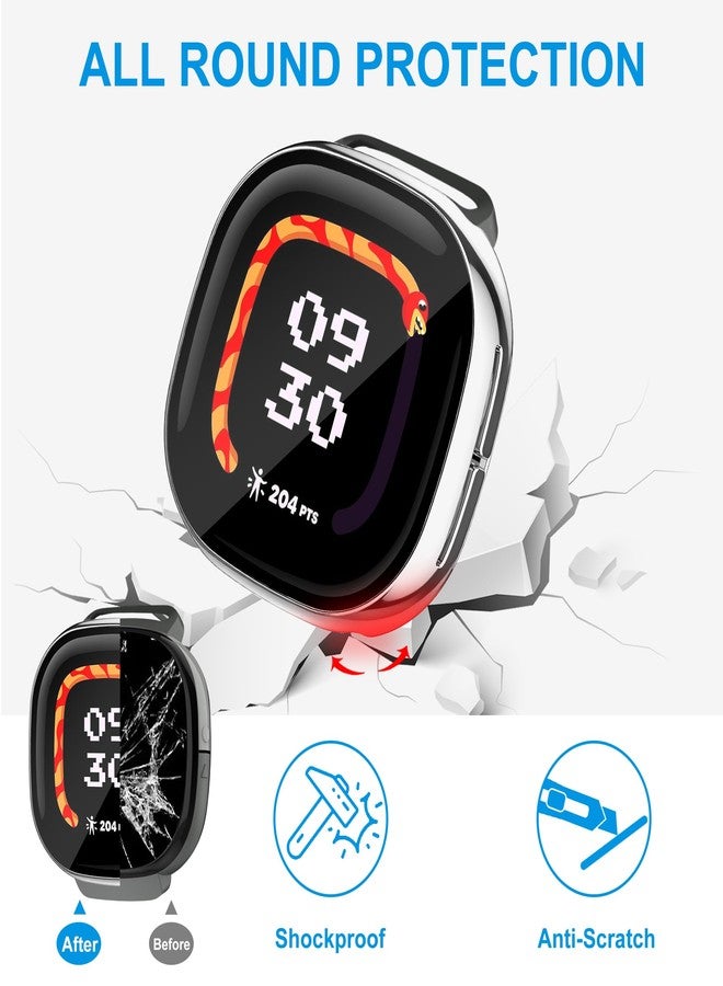 مجموعة واقيات شاشة من 8 قطع من Tiorecime لساعة Fitbit Google Ace LTE، غطاء TPU ناعم مقاوم للصدمات، غطاء حماية شامل مقاوم للخدوش متوافق مع ساعة Fitbit Ace LTE الذكية - Image 4