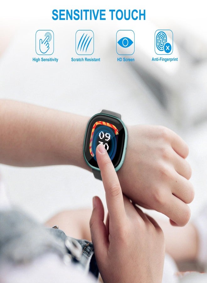 مجموعة واقيات شاشة من 8 قطع من Tiorecime لساعة Fitbit Google Ace LTE، غطاء TPU ناعم مقاوم للصدمات، غطاء حماية شامل مقاوم للخدوش متوافق مع ساعة Fitbit Ace LTE الذكية - Image 3