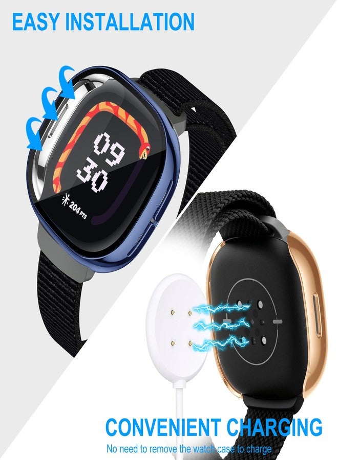 مجموعة واقيات شاشة من 8 قطع من Tiorecime لساعة Fitbit Google Ace LTE، غطاء TPU ناعم مقاوم للصدمات، غطاء حماية شامل مقاوم للخدوش متوافق مع ساعة Fitbit Ace LTE الذكية - Image 5