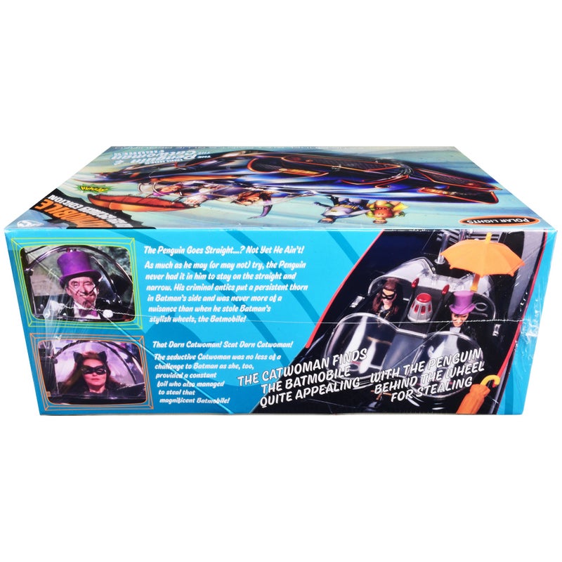 Polar Lights Skill 2 Model Kit 1966 Batmobile ""Bad Guy Getaway Edition"" With Penguin And Catwoman Figures ""Batman"" (1966-1968) Tv Series 1/25 Scale Model By Polar Lights - Image 1