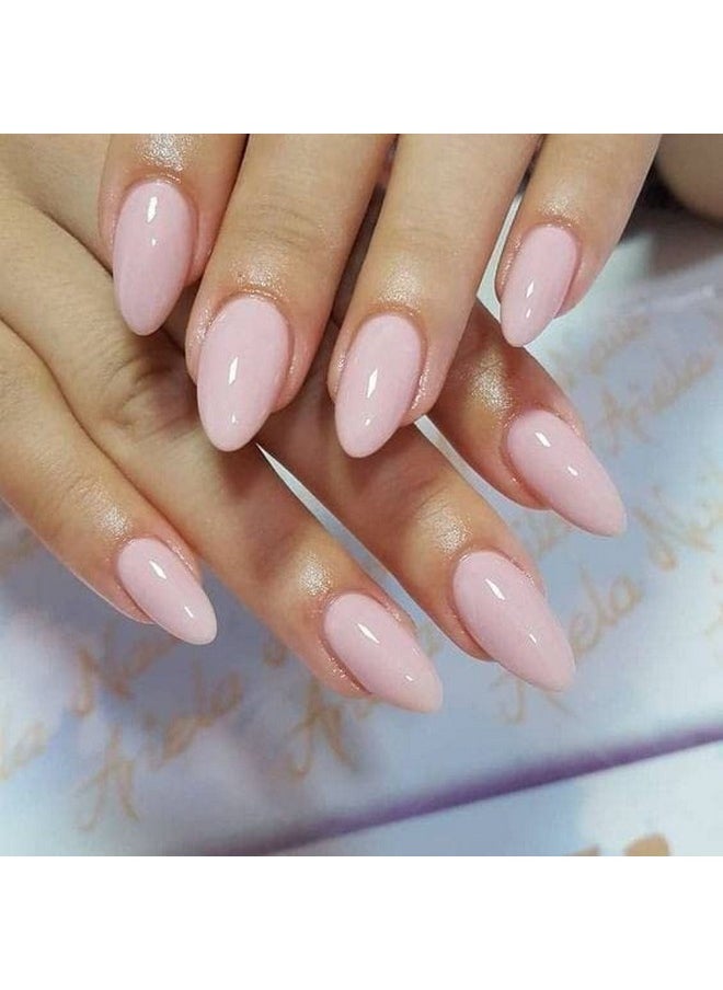 كلوس بيوتي أظافر صناعية بيضاوية وردية ناعمة من KLOSS BEAUTY، أظافر صناعية قابلة لإعادة الاستخدام، مجموعة من 22 ظفرًا صناعيًا، وصلات أظافر بمقاسات عالمية للنساء، أظافر صناعية طويلة الأمد مع غراء بلمسة نهائية لامعة (وردي ناعم)  - Image 1