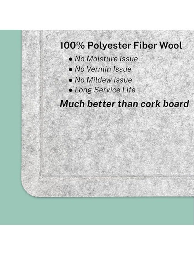 VUCATIN Felt Bulletin Board Notice Board with Push Pins for Paste Notes Photos Schedules Decorative Picture Framed Display Board for School Home Kitchen & Office Walls (Grey 90 * 120cm) - Image 4