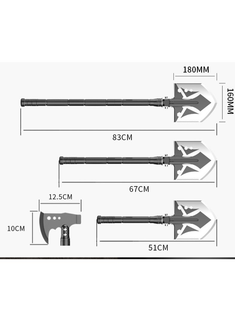 Generic Camping Shovel Axe  Outdoor Survival Shovel Set Men's Camping Gear Outdoor Camping Hiking Backpack Emergency Tool - Image 1