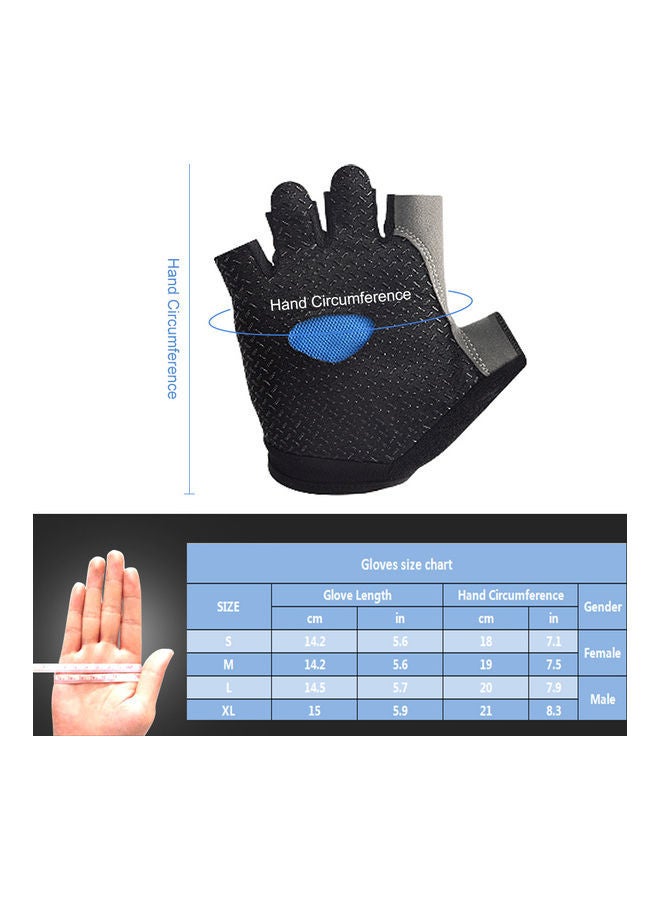 نيبمينينت قفازات مضادة للانزلاق بتصميم يغطي نصف الأصابع مناسبة لركوب الدراجات الجبلية، ورفع الأثقال. 0.028كجم - Image 2