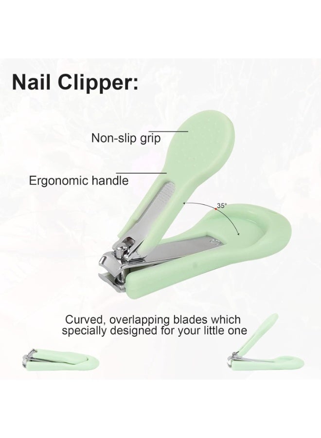 Mumoo Bear Baby Nail Clippers, 4-in-1 Safe Baby Nail Kit with Cute Case, Nail Clipper, Scissors, Tweezers, Baby Nail File Set for Newborn, Infant, Toddler and Kids-Owl Green - Image 3