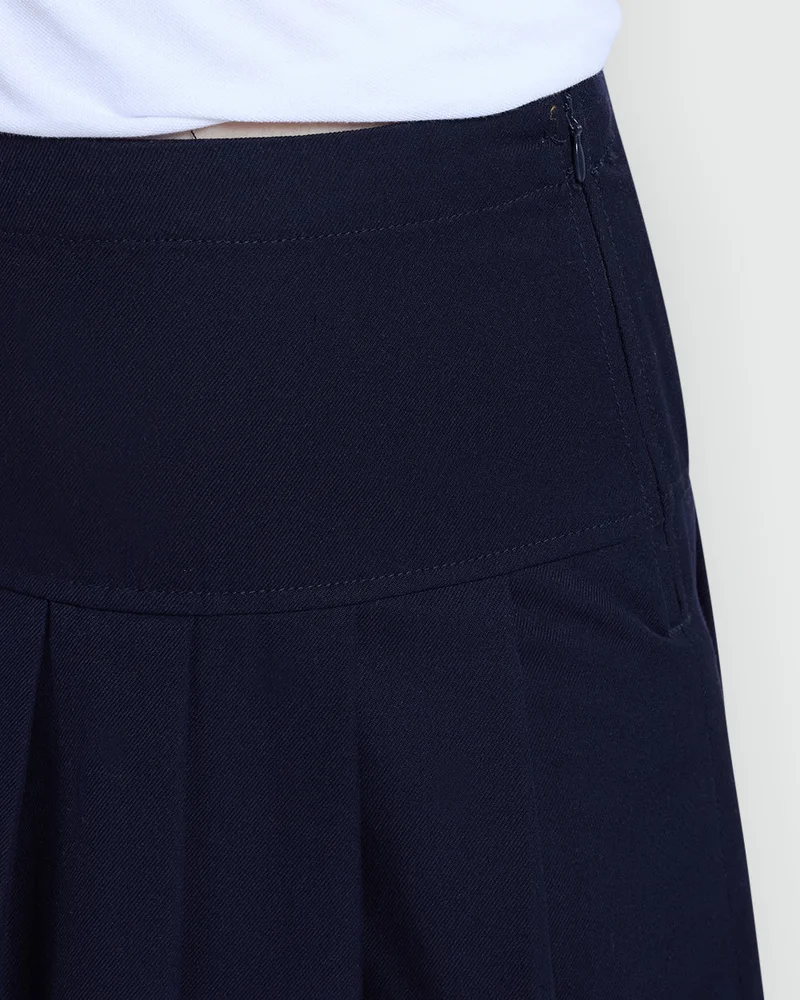 Ovs Plissed Dark Navy Skirt For Girls – Style