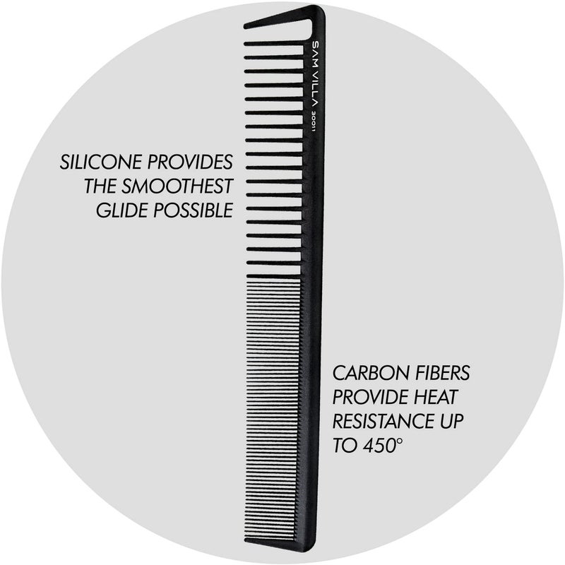 Sam Villa Signature Series Professional Short Cutting & Hair Parting Comb - Image 3