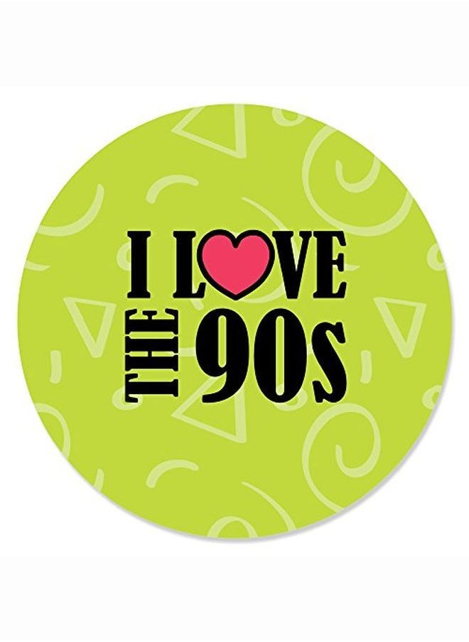 Big Dot of Happiness 90'S Throwback 1990S Party Circle Sticker Labels 24 Count  - Image 1