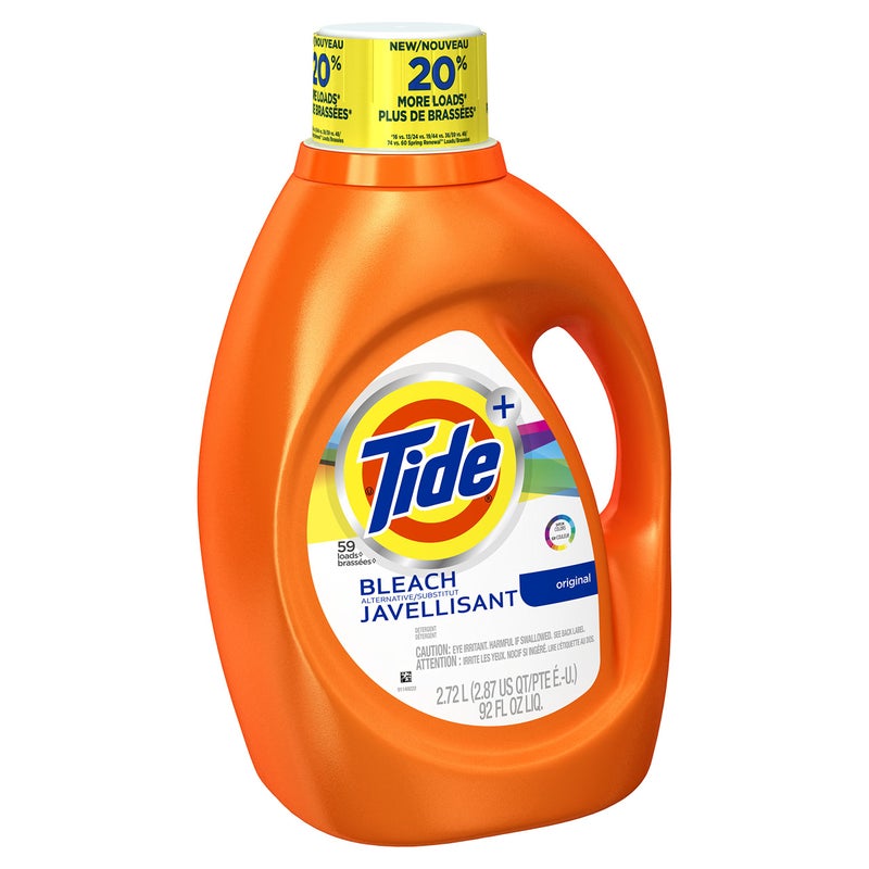 Procter & Gamble Tide Plus Bleach Alternative Safe on Colors Liquid Laundry Detergent, Original Scent, 2.72 L (59 Loads) - Image 3