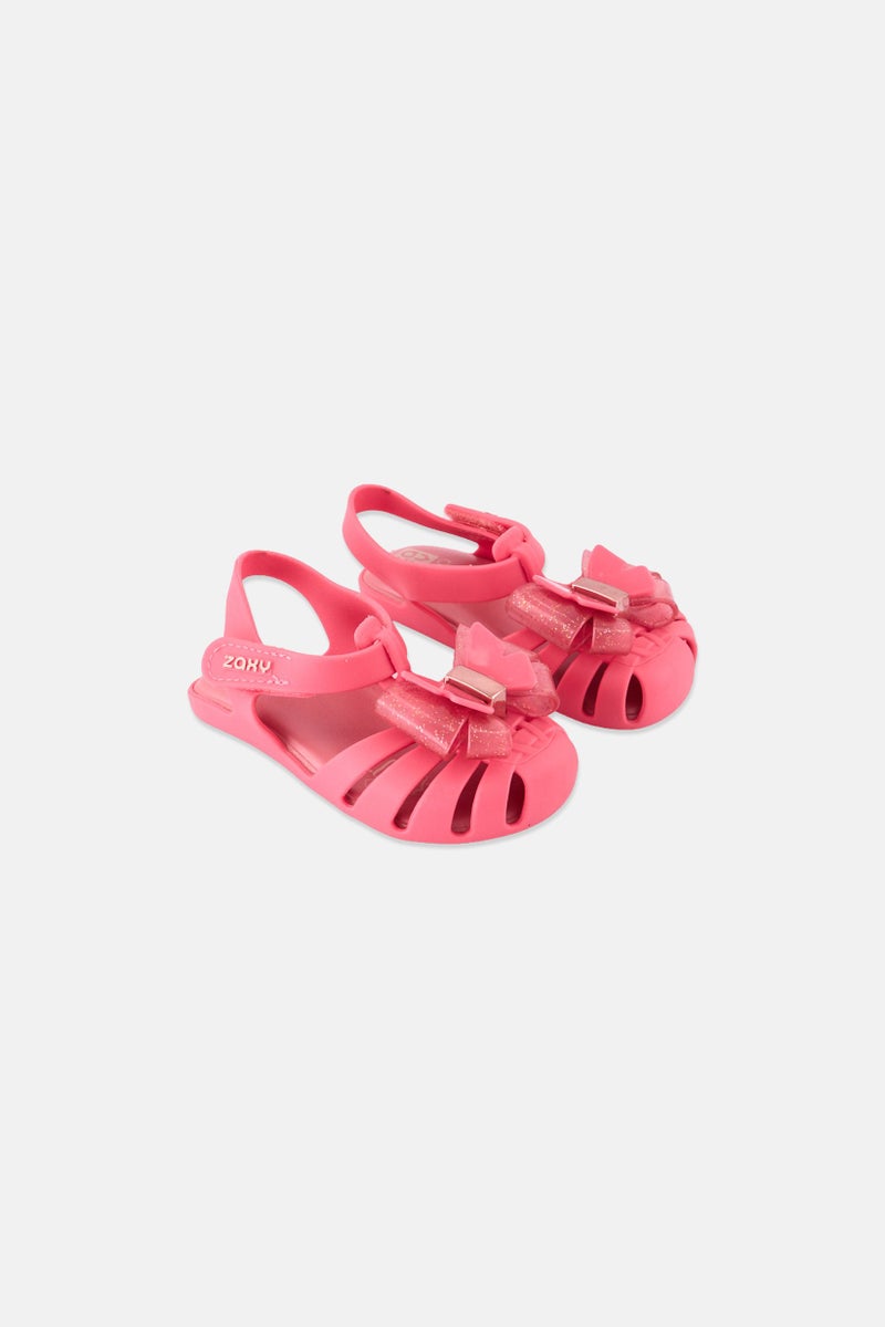 Zaxy Toddlers Girl Velcro Sandals, Pink - Image 1
