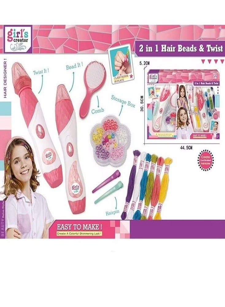 Hair Braider For Kids, Diy Hair Braiding Styling Tool Quick And Easy Electric Braid Machine Colorful Rope Bracelet