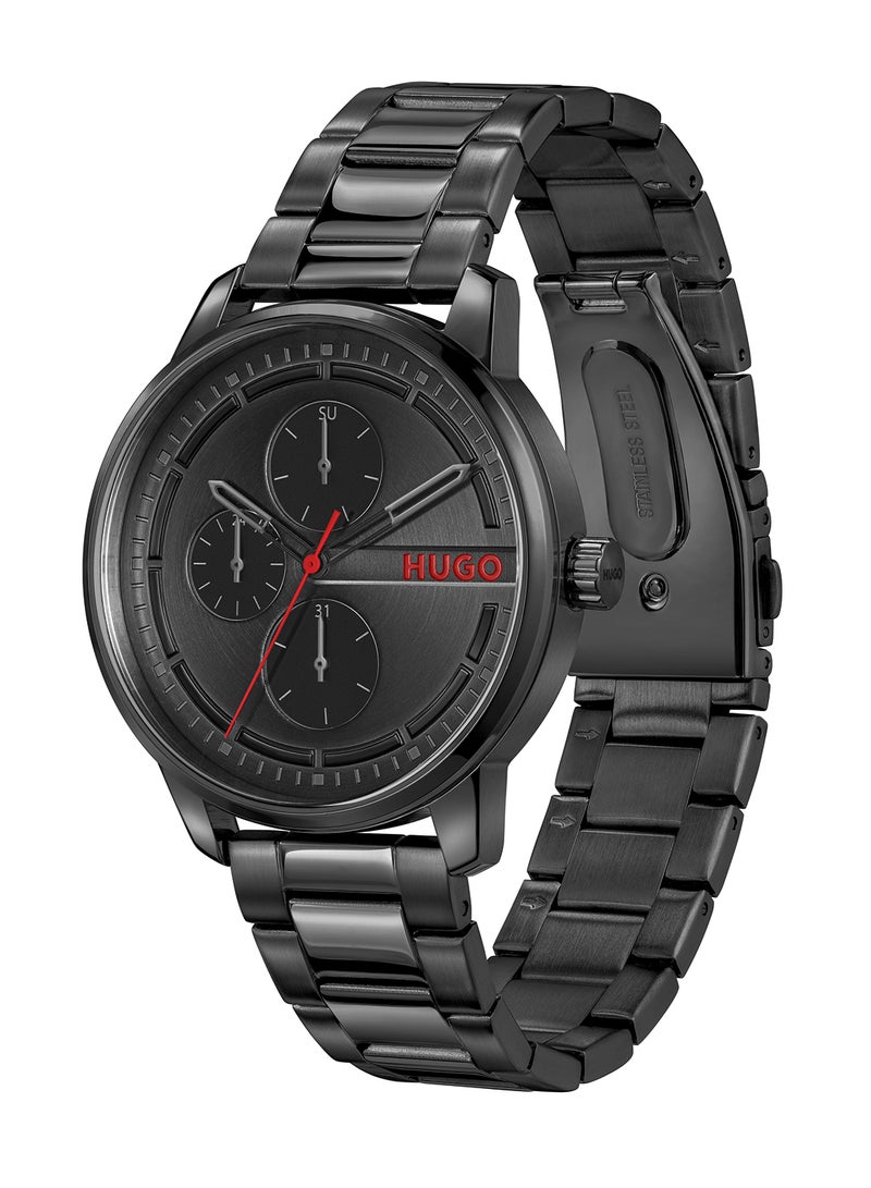 HUGO BOSS ساعة هوجو بوس آنالوج للرجال بعلبة سوداء - 1530369 - Image 1