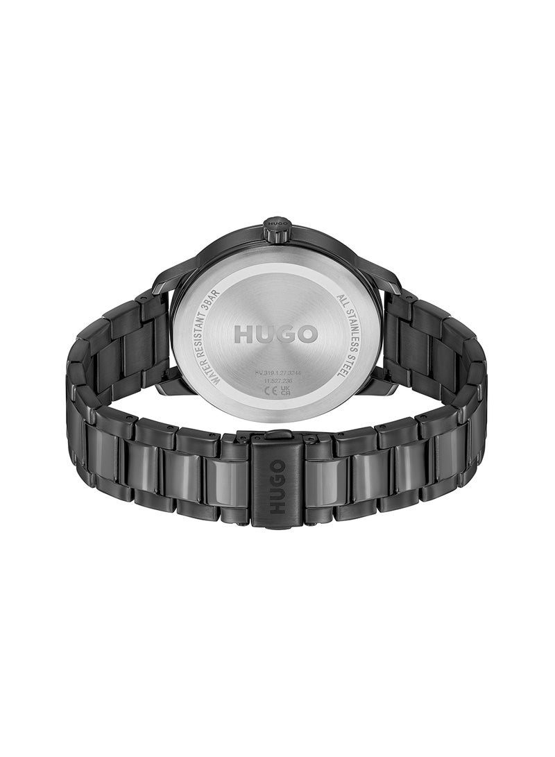 HUGO BOSS ساعة هوجو بوس آنالوج للرجال بعلبة سوداء - 1530369 - Image 3