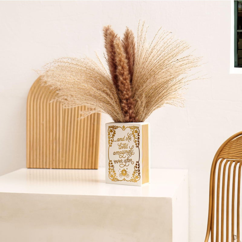 Romehaha Book Vase for Flowers - Decorative Ceramic Book-Shaped Planter, Modern Artistic Home Decor - Unique 6.2" Literary Gift, Perfect Bookshelf & Table Accent(Amazing) - Image 5