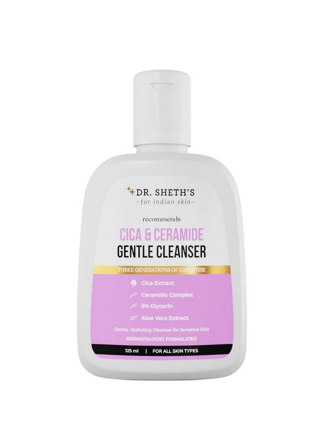 Dr. Sheth's Cica & Ceramide Gentle Cleanserhydrating Face Wash For Normal Dry & Sensitive Skinwith 5% Glycerin & Aloe Veraface Wash For Men & Women125Ml - Image 1