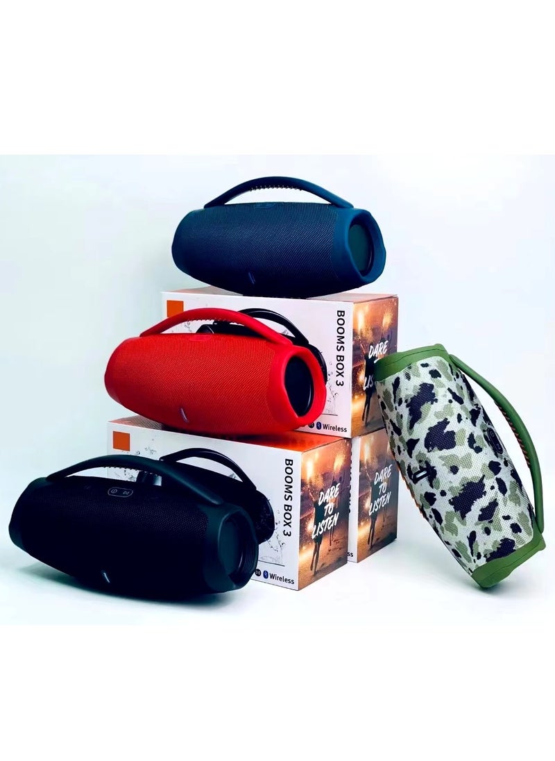 Generic - BOOMS BOX 3 Wireless Speaker with 5 Hours Playtime, Dual USB Charging, Powerful Sound, Bluetooth 5.2 – 4000mAh Battery" - Image 1