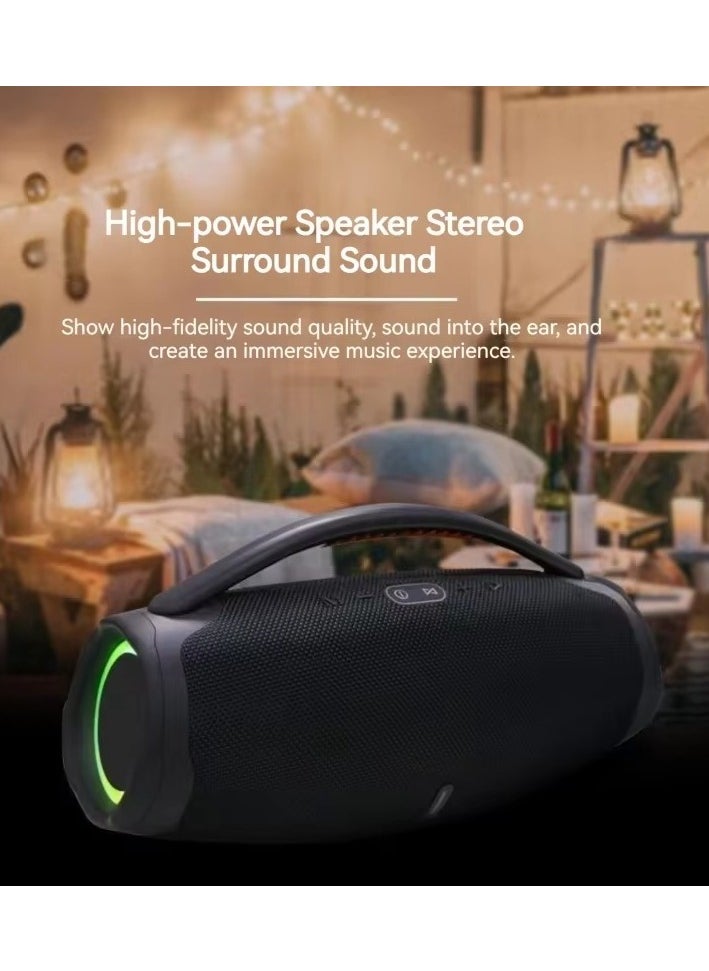Generic - BOOMS BOX 3 Wireless Speaker with 5 Hours Playtime, Dual USB Charging, Powerful Sound, Bluetooth 5.2 – 4000mAh Battery" - Image 1