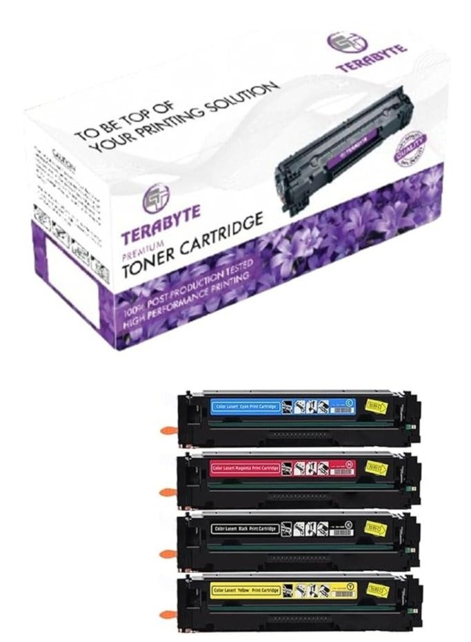 تيرابايت خرطوشة حبر بديلة متوافقة مع HP 203A CF540A CF540 مناسبة لطابعات HP Color Laserjet Pro M254 M254dw MFP M280 M280nw M281cdw M281fdn M281fdw (أسود سماوي أرجواني أصفر) - Image 1