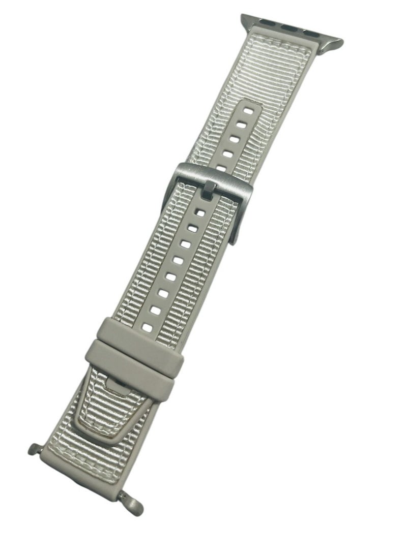 Watch - Sport Silicone Nylon Band Designed for Apple Watch Band 49mm 46mm 45mm 44mm 42mm for Men Women, Waterproof Soft Replacement Strap for iWatch Ultra2 Ultra SE SE2 Series 10 9 8 7 6 5 4 3 2 1 Pieg - Image 1