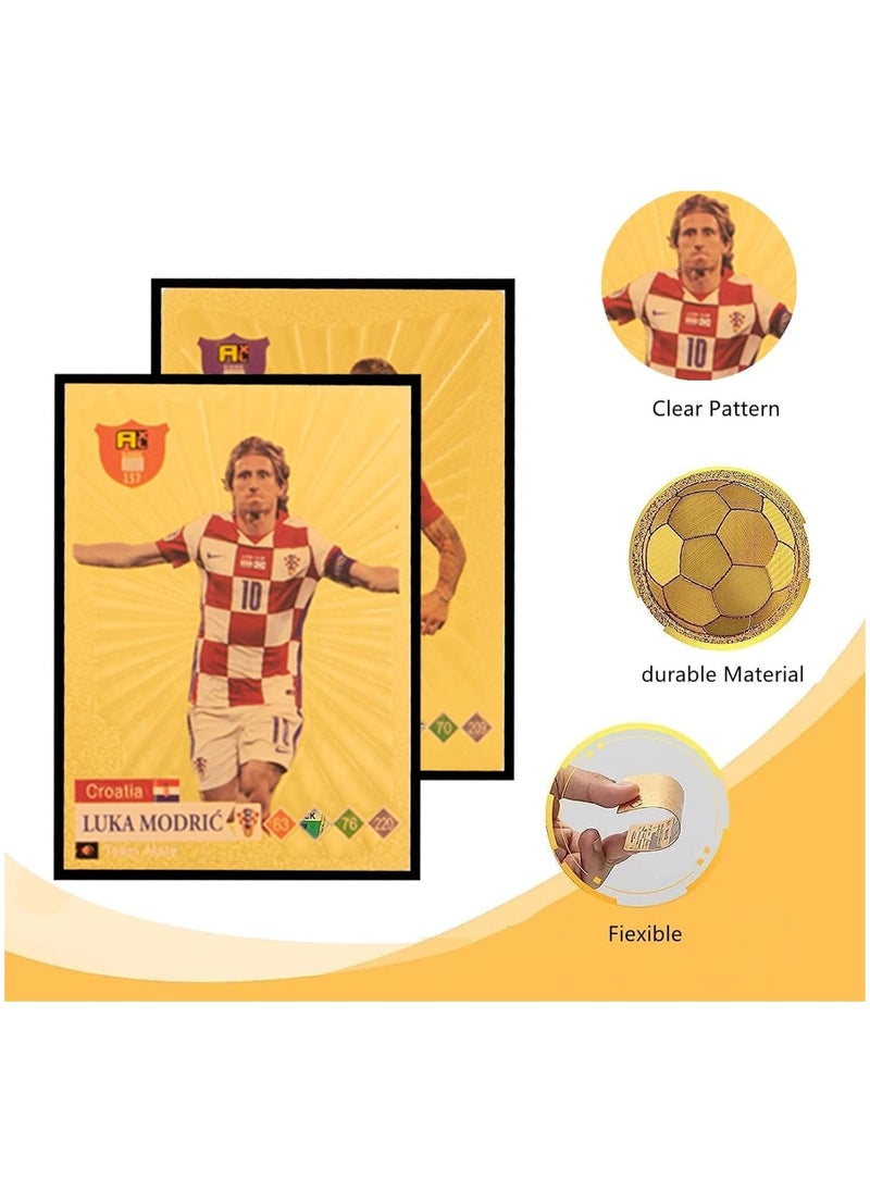 Orleans Cloud 55 PCS Gold Foil World Football Cards, Soccer Trading Card, Gold Foil Cards, No Repetition  - Image 3