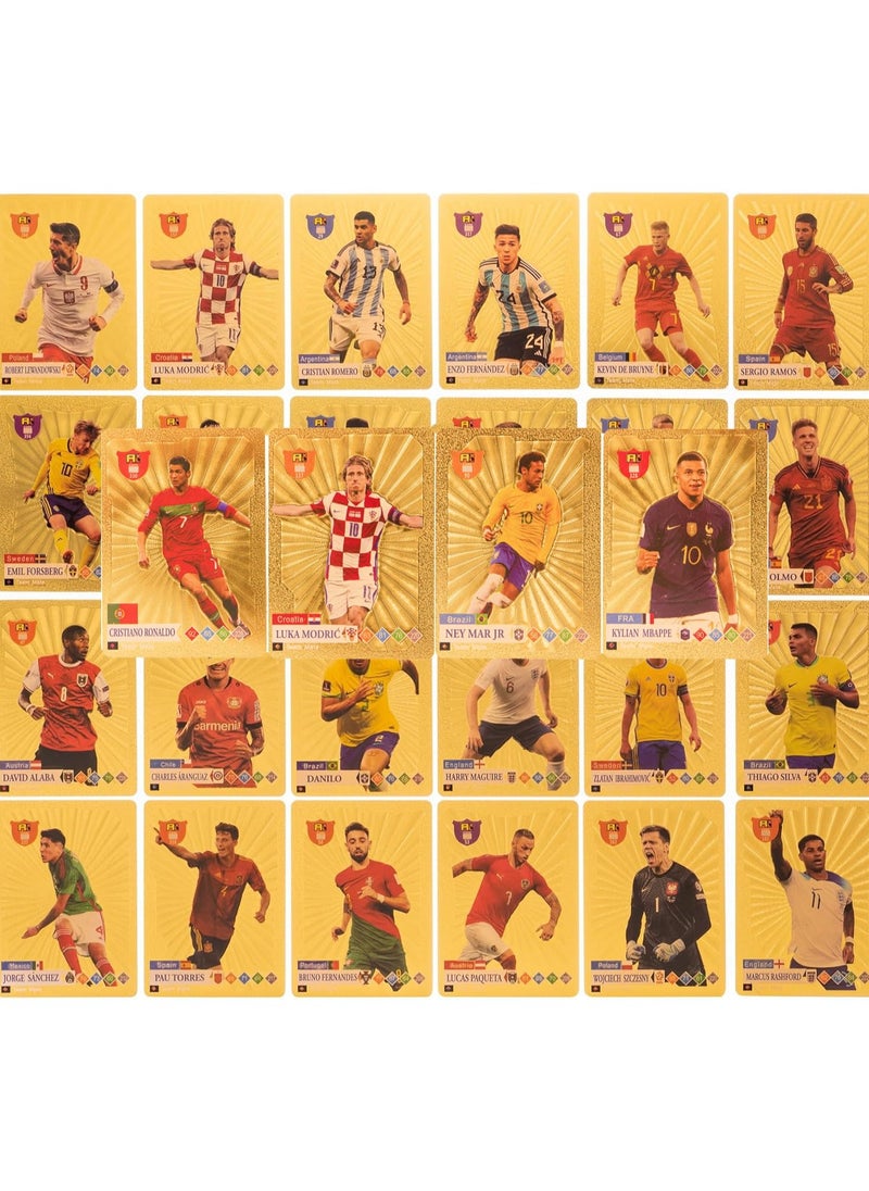 Orleans Cloud 55 PCS Gold Foil World Football Cards, Soccer Trading Card, Gold Foil Cards, No Repetition  - Image 4