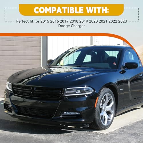 TENGBASE 5 Pack for Dodge Charger 2015-2023 Central Control A/C Cover Navigation Screen Cover & Gear Shift Panel Trim Armrest Cover Trim, Black Carbon Fiber Particulate Material - Image 3