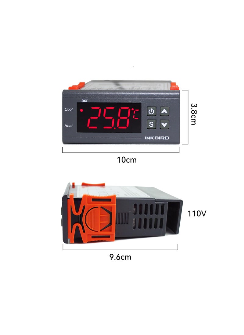INKBIRD Inkbird All-Purpose Digital Temperature Controller Fahrenheit &Centigrade Thermostat w Sensor 2 Relays (ITC-1000)  - Image 3