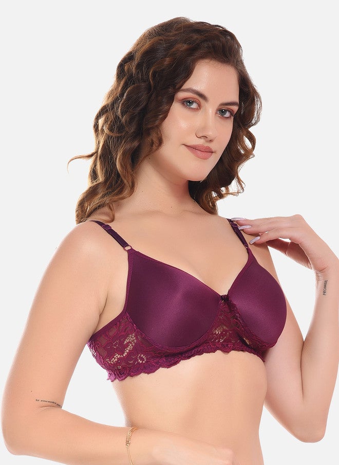 FIMS Blue & Purple Pack of 3 Cotton Lightly Padded Rapid-Dry Bra - Image 4