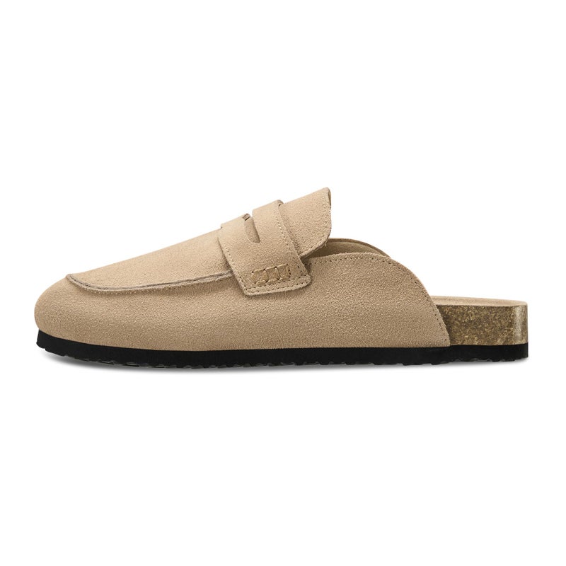 StillFancxy 100% Genuine Leather Clogs for Women Non-Slip Platform Mules & Suede Clogs for Women Comfort Slippers with Arch Support Taupe - Image 5