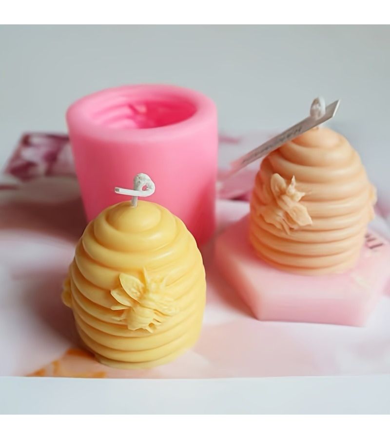 3D Bee Honeycomb Gypsum Mold Soap Candle Craft 1pc - Image 1