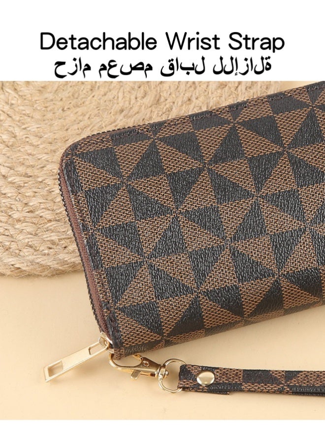 SHABILI Unisex Checkered Long Edition Wallet,  Men's and Women's  PU Leather Coin Purse Card Holder Clutch Bag, Portable Passport Bag for Boys, Girls, Teens, Ladies and College Students  - Image 2
