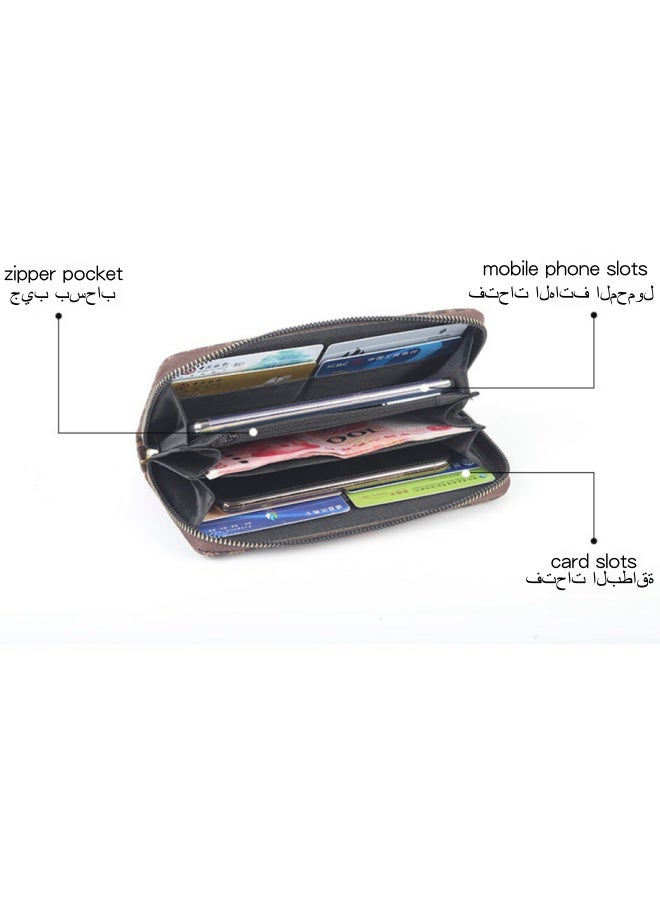 SHABILI Unisex Checkered Long Edition Wallet,  Men's and Women's  PU Leather Coin Purse Card Holder Clutch Bag, Portable Passport Bag for Boys, Girls, Teens, Ladies and College Students  - Image 4
