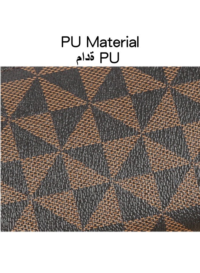 SHABILI Unisex Checkered Long Edition Wallet,  Men's and Women's  PU Leather Coin Purse Card Holder Clutch Bag, Portable Passport Bag for Boys, Girls, Teens, Ladies and College Students  - Image 3