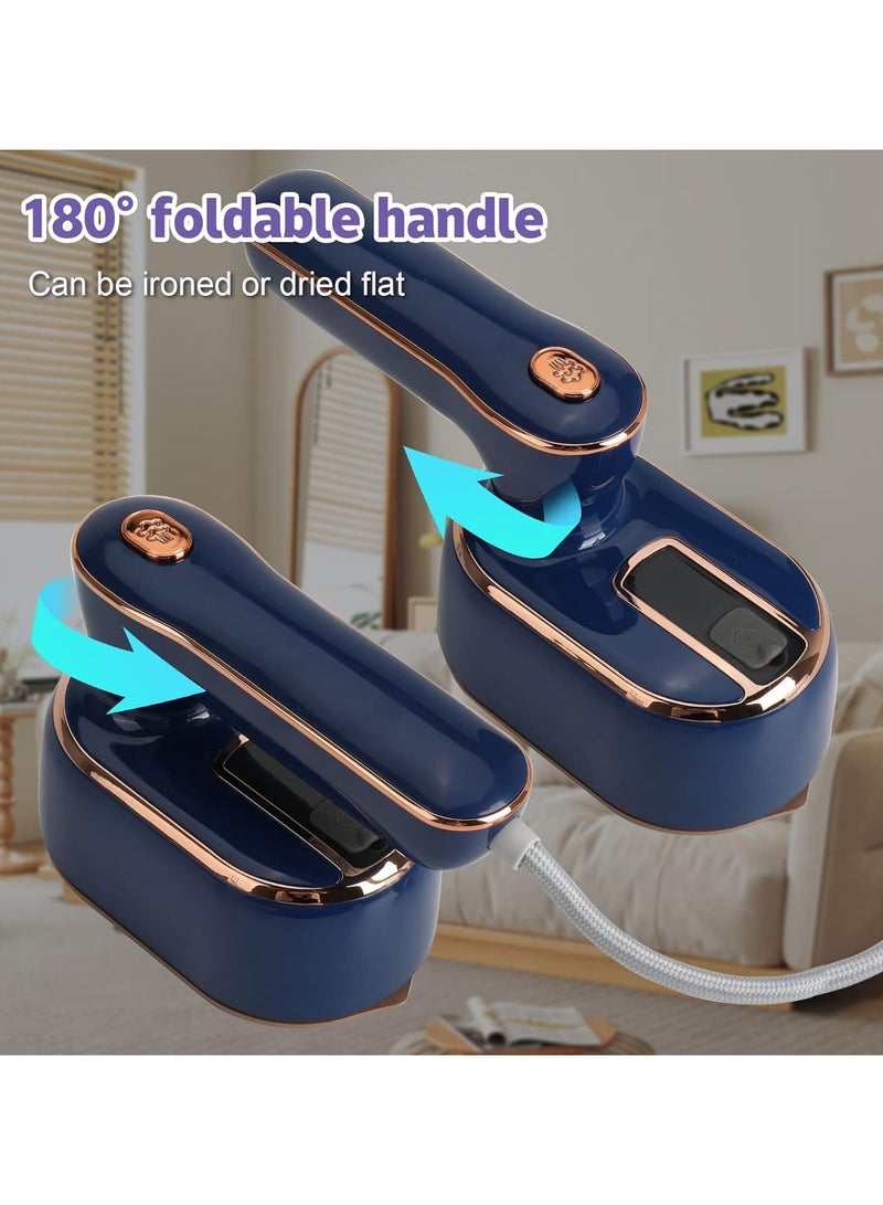 ارواق مكواة بخار صغيرة 1000 واط، مكواة سفر صغيرة محمولة، 20 ثانية، تسخين سريع، قابلة للطي، مكواة سفر محمولة صغيرة للمنزل أثناء التنقل، خزان مياه 100 مل - Image 5