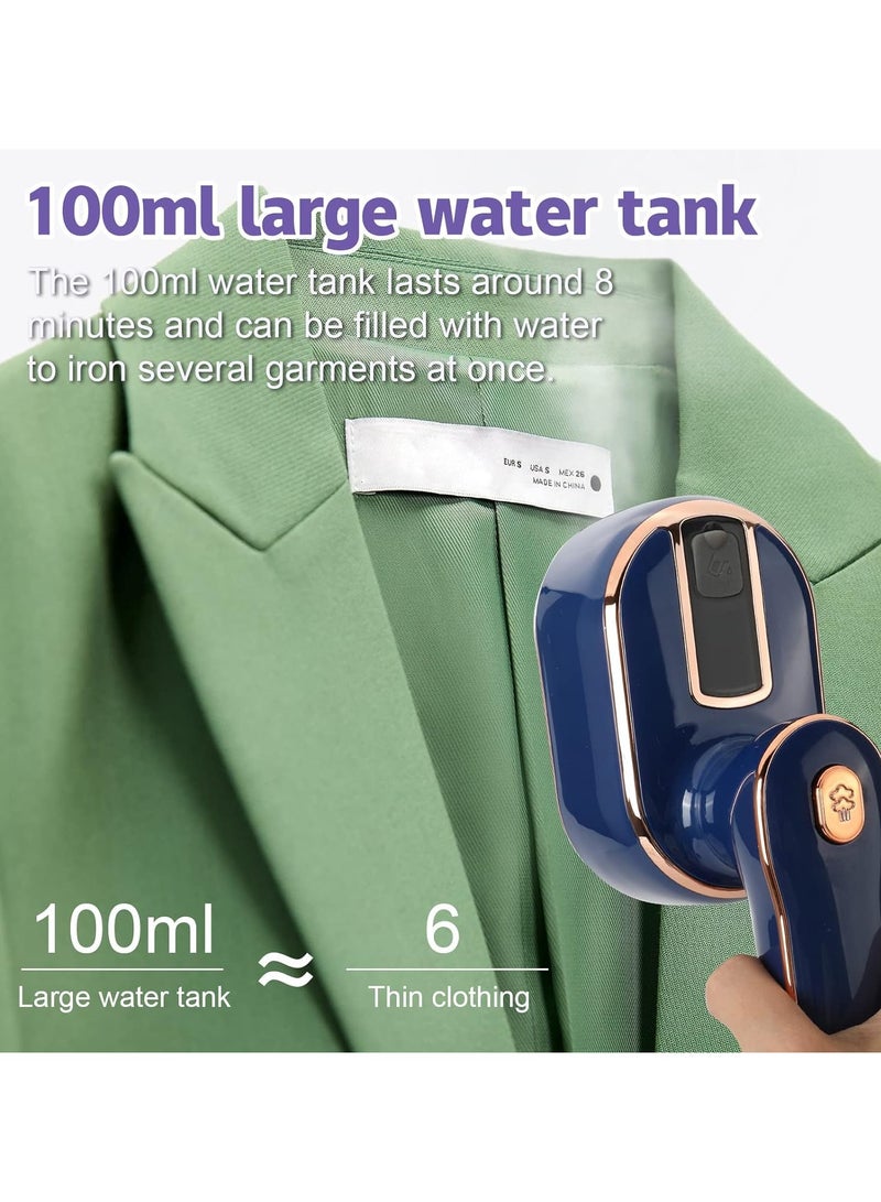 ارواق مكواة بخار صغيرة 1000 واط، مكواة سفر صغيرة محمولة، 20 ثانية، تسخين سريع، قابلة للطي، مكواة سفر محمولة صغيرة للمنزل أثناء التنقل، خزان مياه 100 مل - Image 4