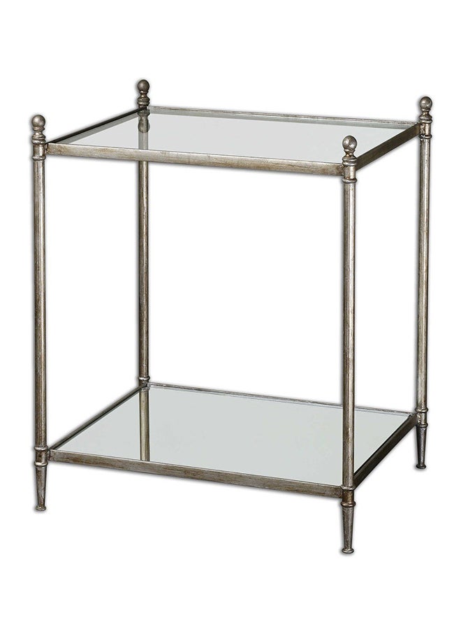 Uttermost طاولة جانون النهائية المعدنية الفضية 18.125 × 27.125 بوصة - Image 1