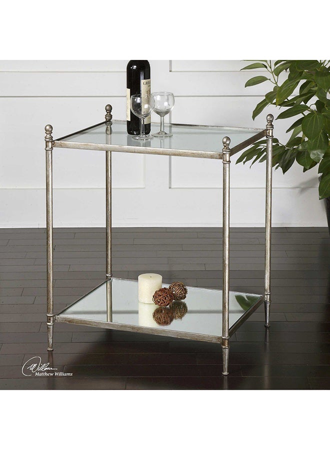 Uttermost طاولة جانون النهائية المعدنية الفضية 18.125 × 27.125 بوصة - Image 2
