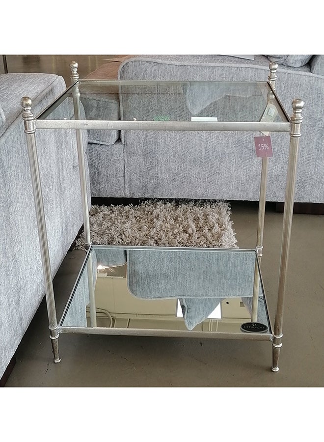 Uttermost طاولة جانون النهائية المعدنية الفضية 18.125 × 27.125 بوصة - Image 3