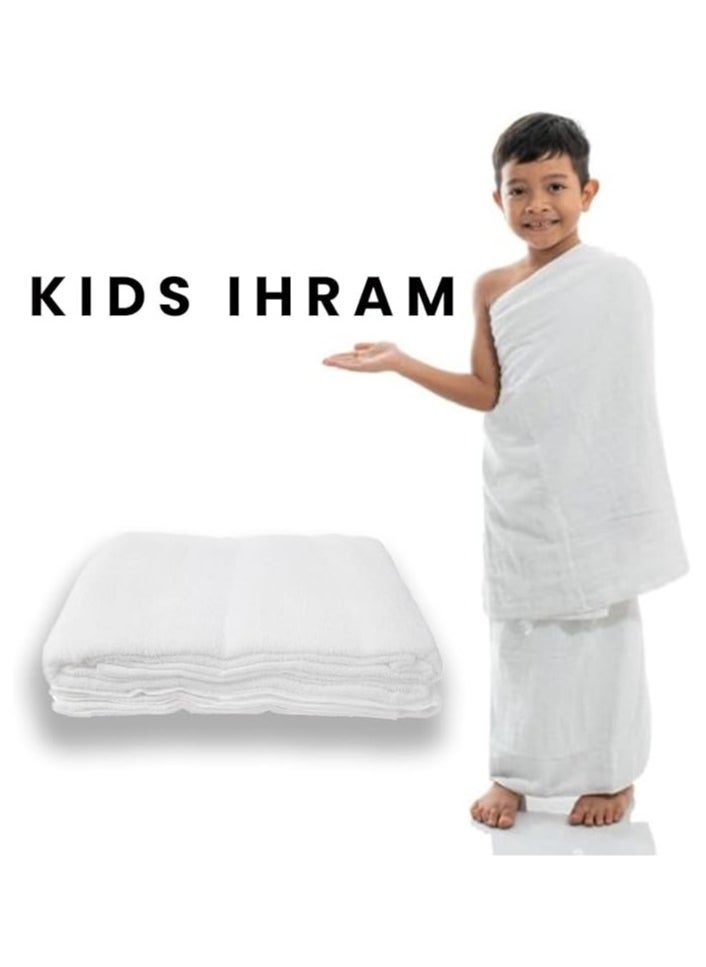 FULL JOY - High Quality Microfiber Ihram Towels Set of 2 Pieces for Kids for Hajj and Umrah - Image 1