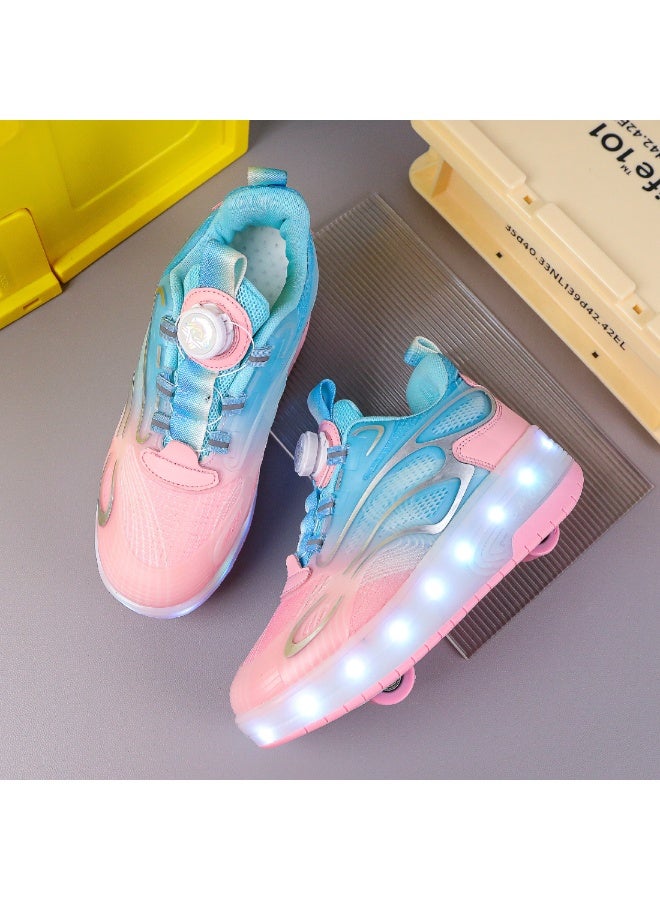 MIXSNOW Shoes with Wheels LED Light Shoes Skate Shoes Kids Gifts Boys Girls Shiny Roller Skates - Image 1