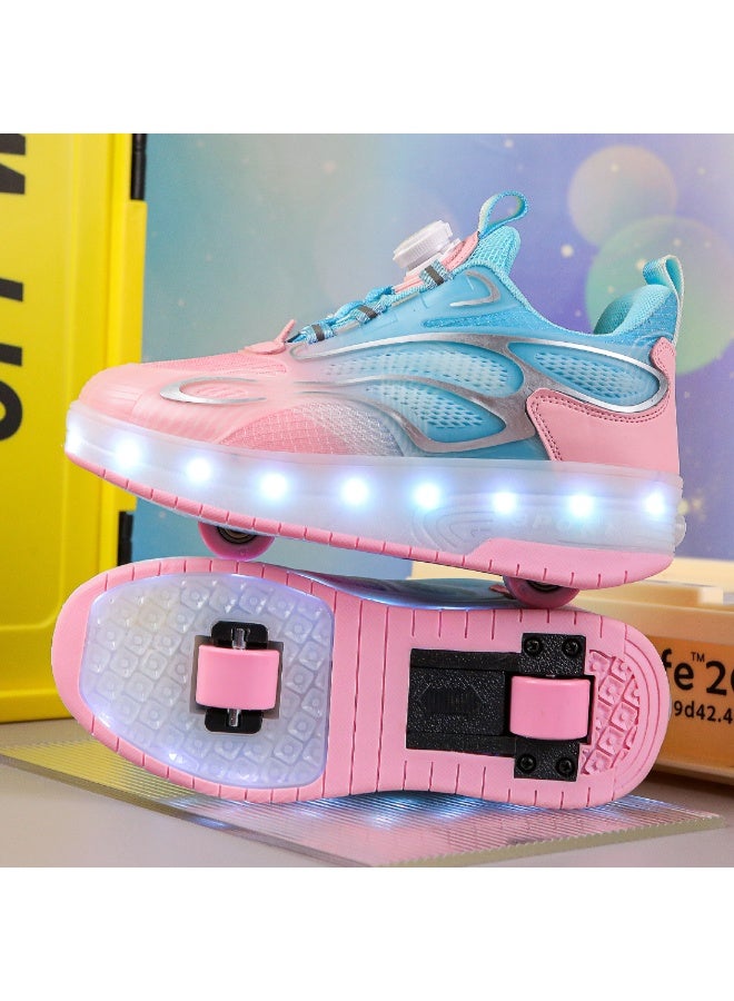 MIXSNOW Shoes with Wheels LED Light Shoes Skate Shoes Kids Gifts Boys Girls Shiny Roller Skates - Image 2