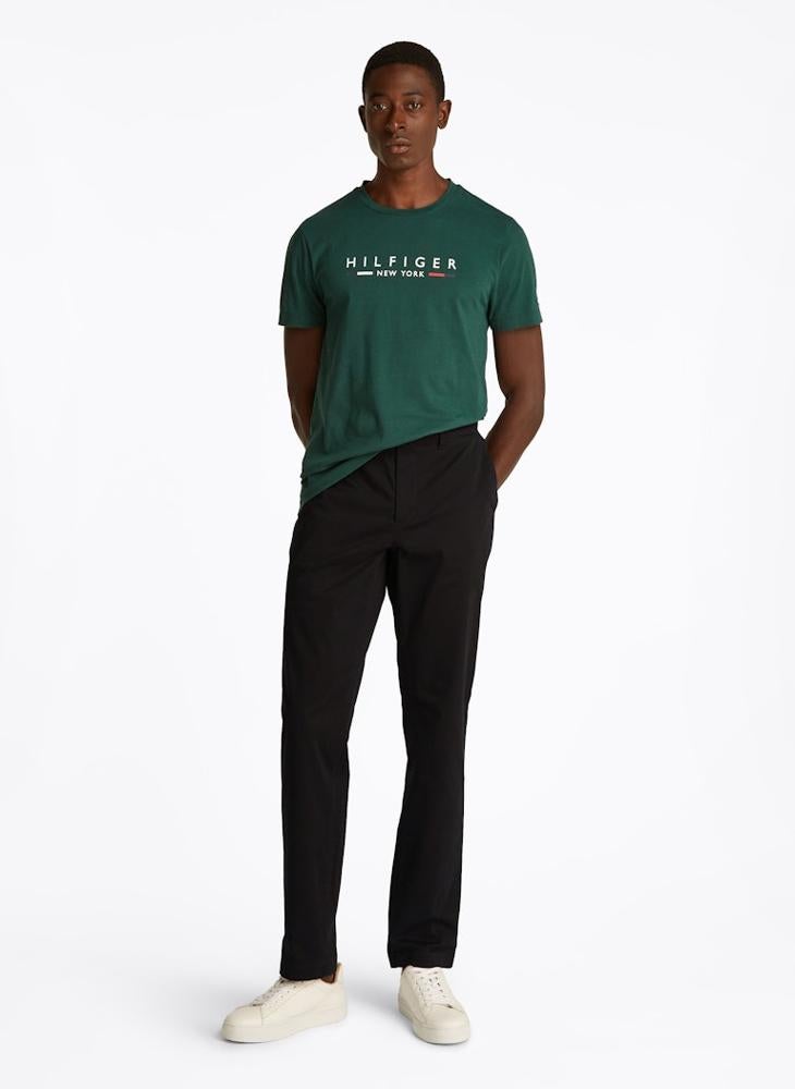 TOMMY HILFIGER Denton Satin Chino Trousers  - Image 1