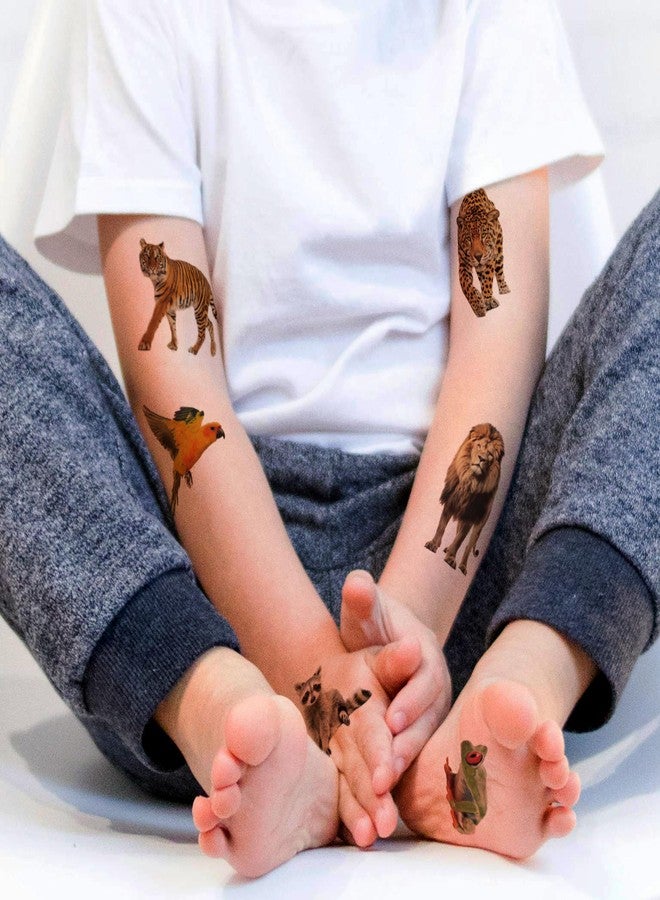 CHARLENT Realistic Jungle Animals Temporary Tattoos for Kids - 148 Individually Sheets Safari Animals Tattoos for Boys Girls Wildlife Themed Birthday Party Supplies - Image 4